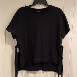 NYLORA Black Top with Side Ties